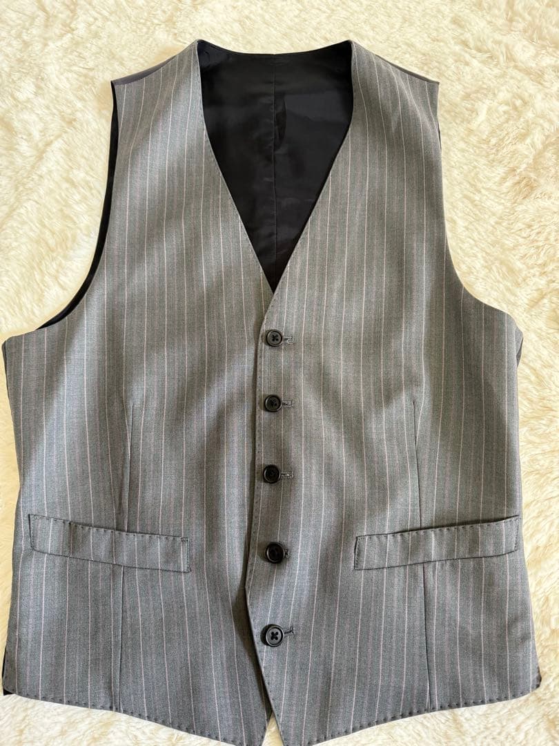 極美品✨ポールスミス 紺 スーツ 花柄裏地 3ピース セットアップ2B 現行 M