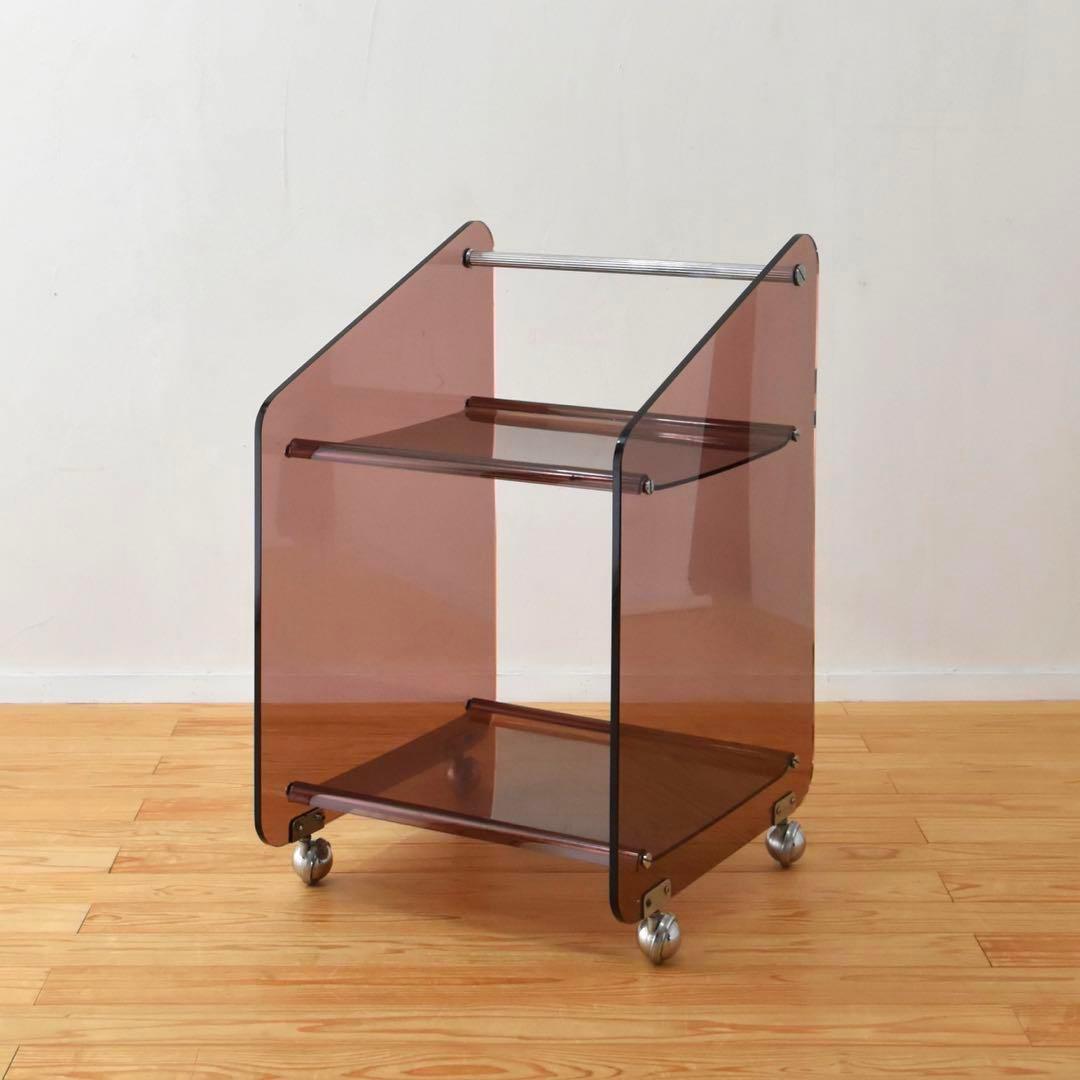 キャスターワゴン アクリル　ポストモダン