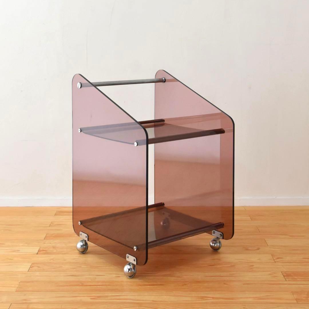 キャスターワゴン アクリル　ポストモダン