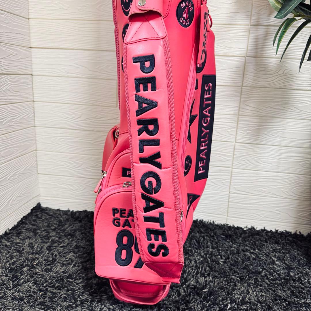 PEARLY GATES ゴルフキャディバッグ 89 ピンク ニコちゃん