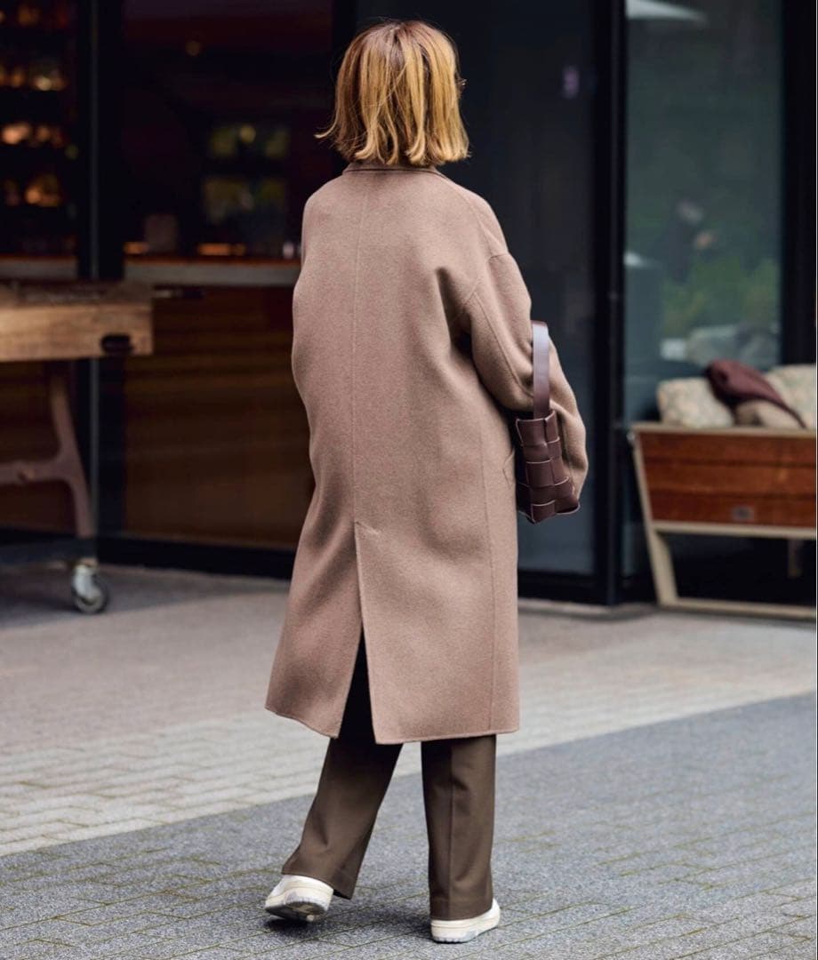 今期　フレームワーク SUPER160’s ダブルブレストコート ブラウン 38