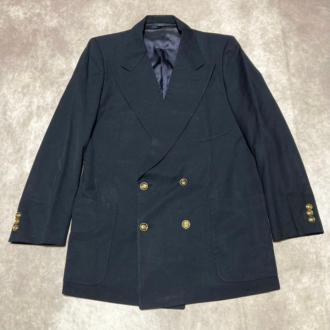 オールドグッチ　GUCCI (50) テーラードジャケット　ダブル　ヴィンテージ