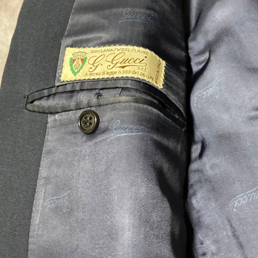 オールドグッチ　GUCCI (50) テーラードジャケット　ダブル　ヴィンテージ