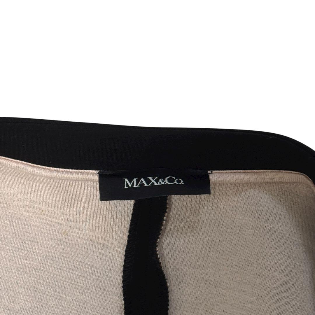 美品マックス&コー　ノーカラーコート　ロングコート　ボンディング　冠婚葬祭フリル