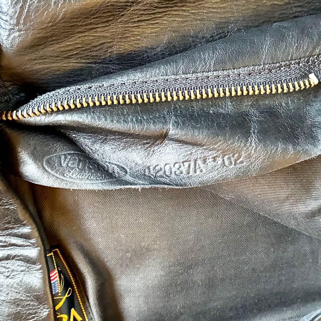 美品 34インチ USA製 vanson バンソン レザーパンツ 本革 牛革 黒