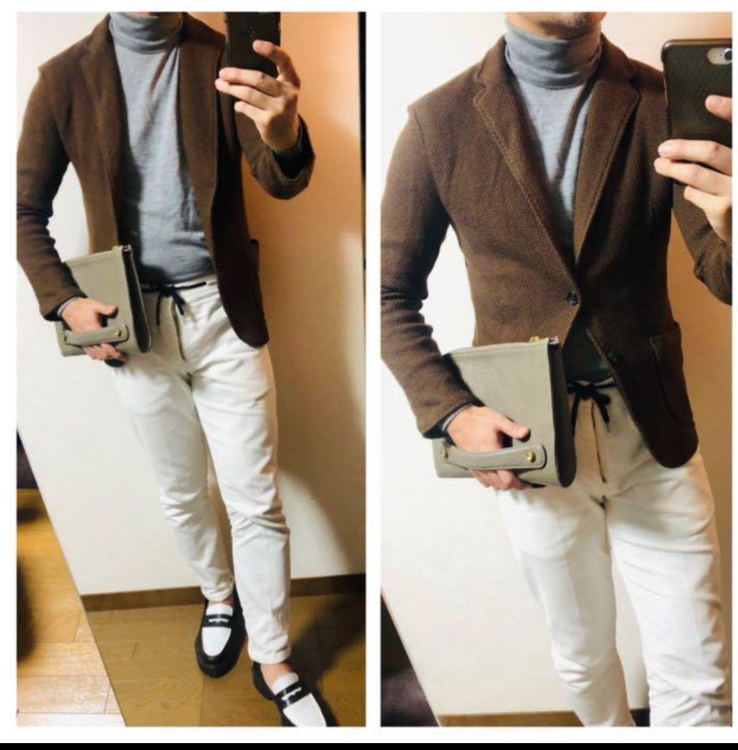 美品 ニットテーラードジャケット LARDINI タリアトーレ