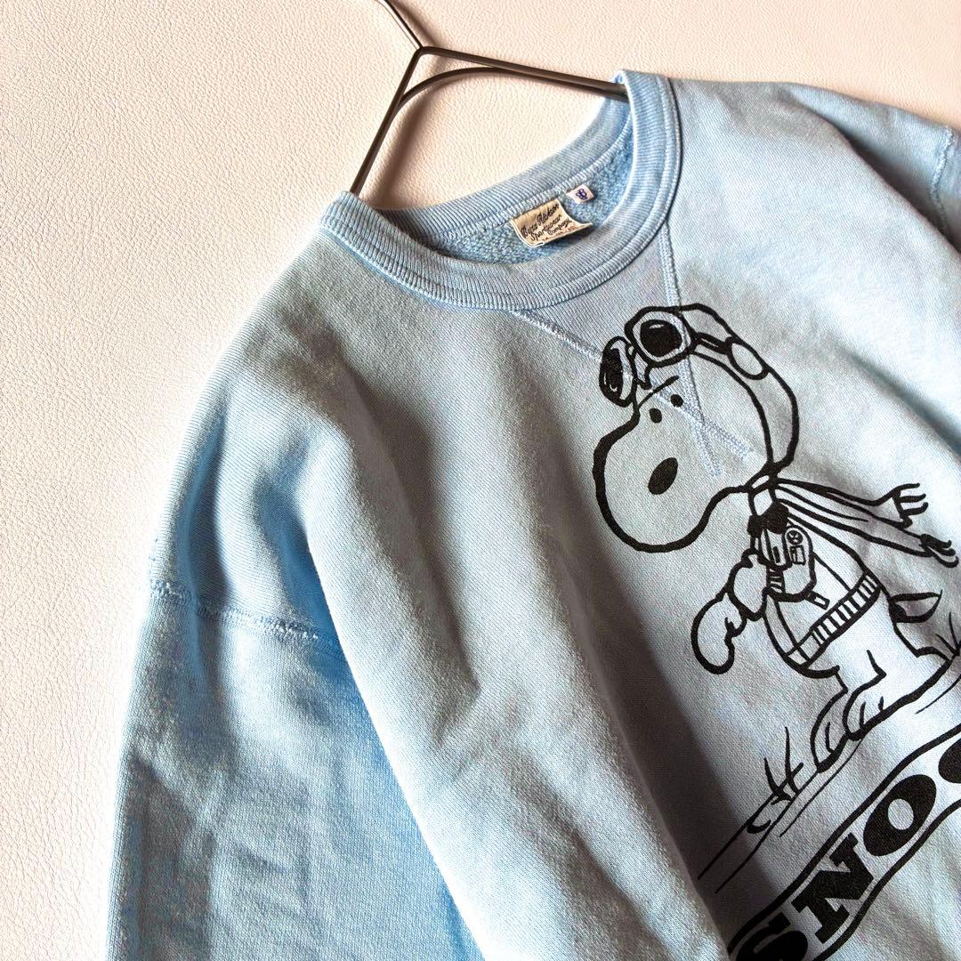 バズリクソンズ　BEAMS BOY　別注　クルースウェット　スヌーピー　サックス