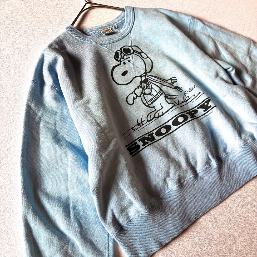 バズリクソンズ　BEAMS BOY　別注　クルースウェット　スヌーピー　サックス