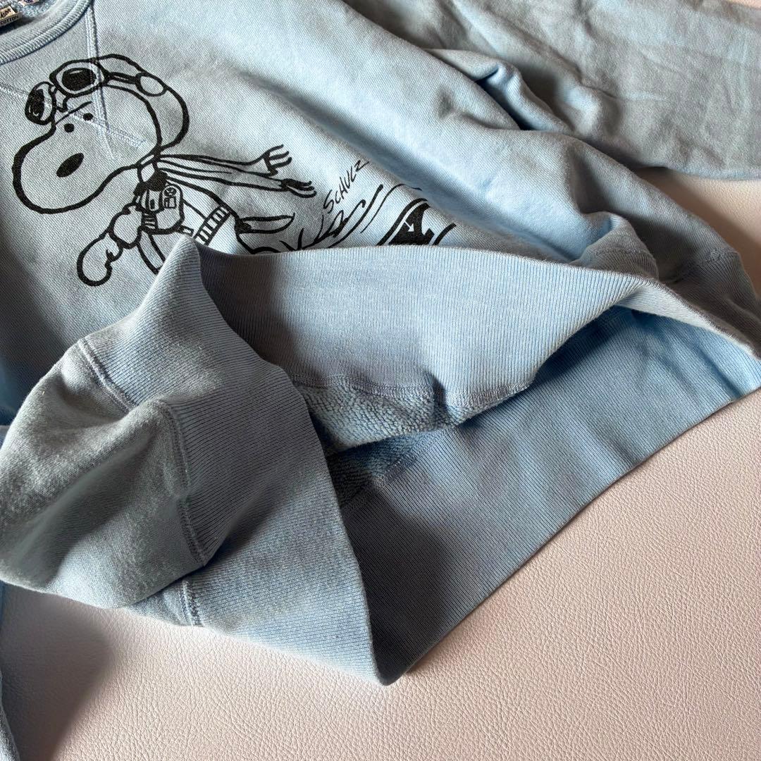 バズリクソンズ　BEAMS BOY　別注　クルースウェット　スヌーピー　サックス