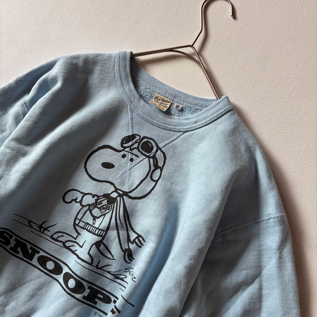 バズリクソンズ　BEAMS BOY　別注　クルースウェット　スヌーピー　サックス