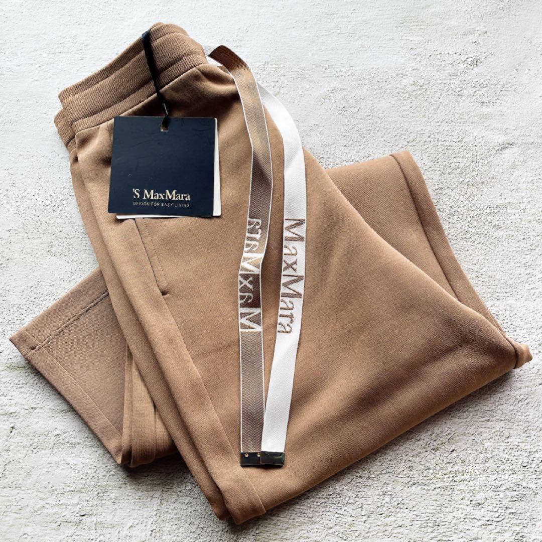 【新品未使用】S Max Mara キャメル スウェットパンツ Sサイズ