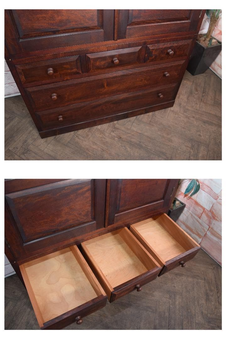 松本民芸家具 和箪笥 着物タンス ミズメザクラ D型