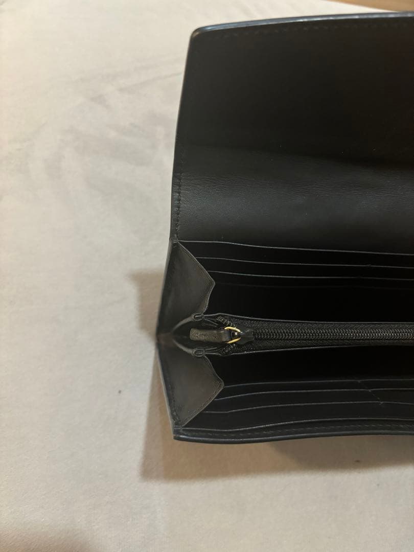GUCCI グッチ 長財布 シェリーライン ブラック レザー 金具