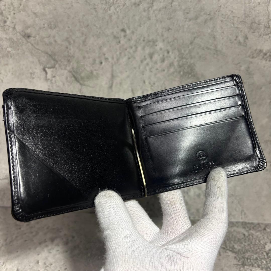 【dsk8！】グレンロイヤル マネークリップ ブラック 黒 レザー 財布