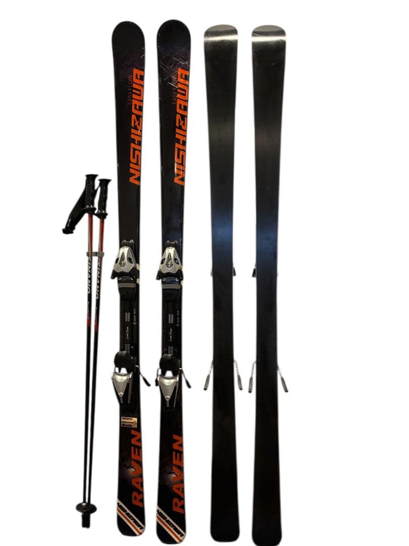 スキー板 NISHIZAWA 160cm ストック付 3点セット 練習用