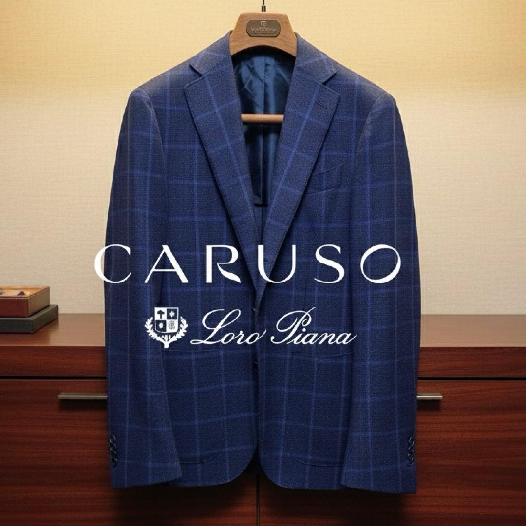 マ*ネ様 美品　カルーゾ　伊勢丹メンズ　ロロピアーナ　ネイビー テーラードジャケ