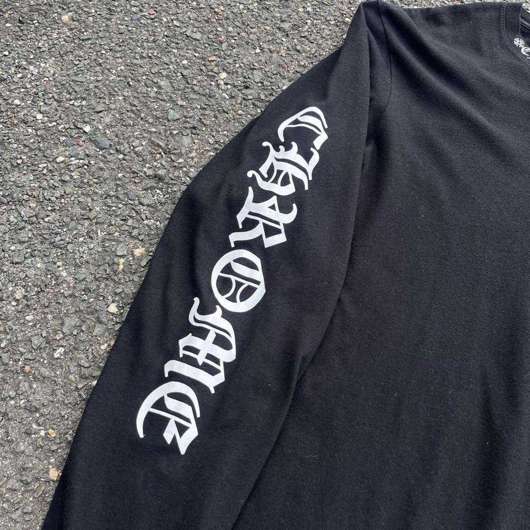 CHROME HEARTS クロムハーツ　ネックロゴ　ロンT ブラック　正規品