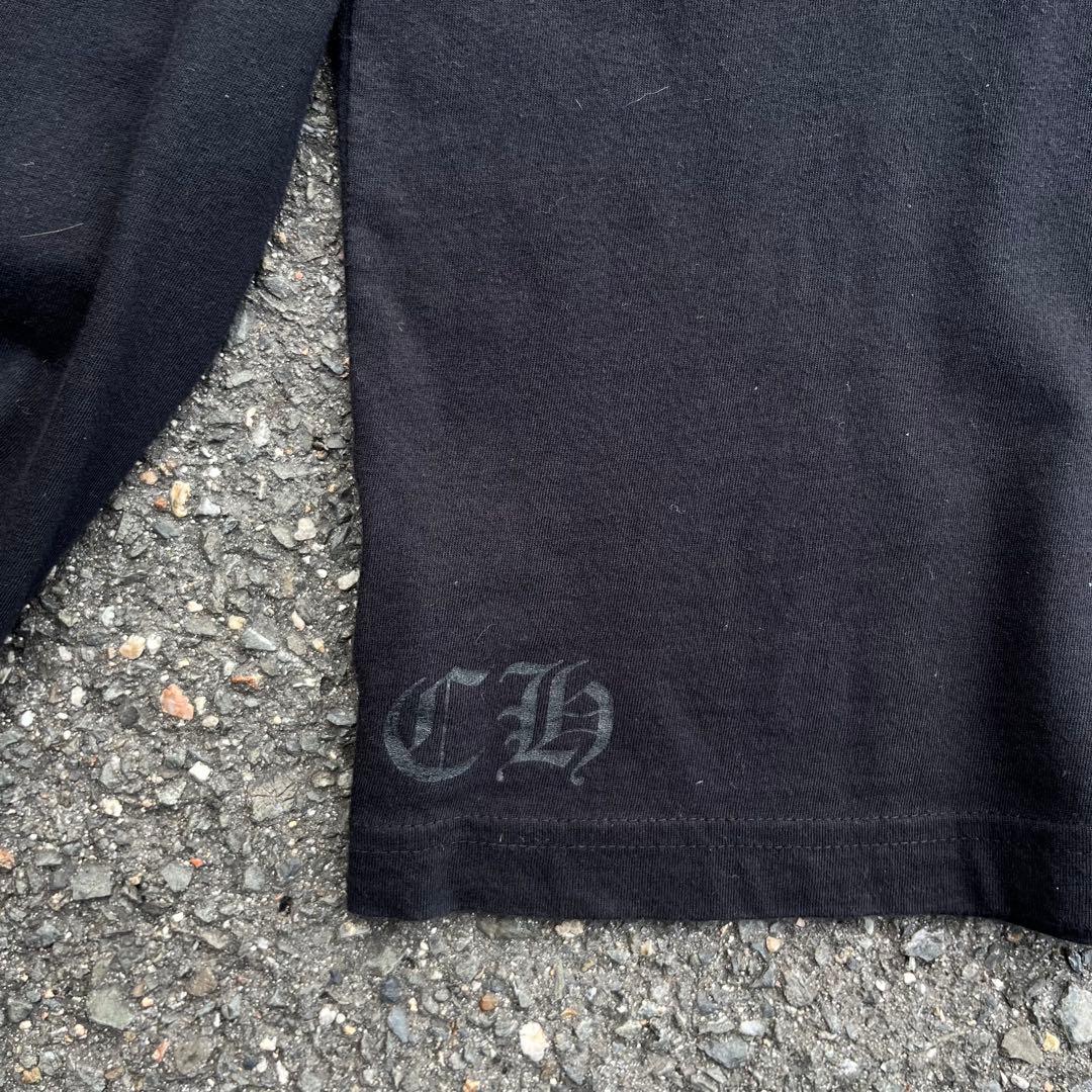 CHROME HEARTS クロムハーツ　ネックロゴ　ロンT ブラック　正規品