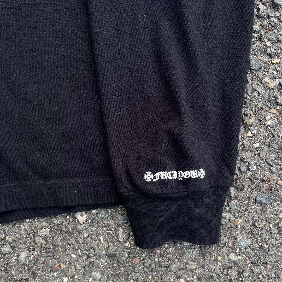 CHROME HEARTS クロムハーツ　ネックロゴ　ロンT ブラック　正規品