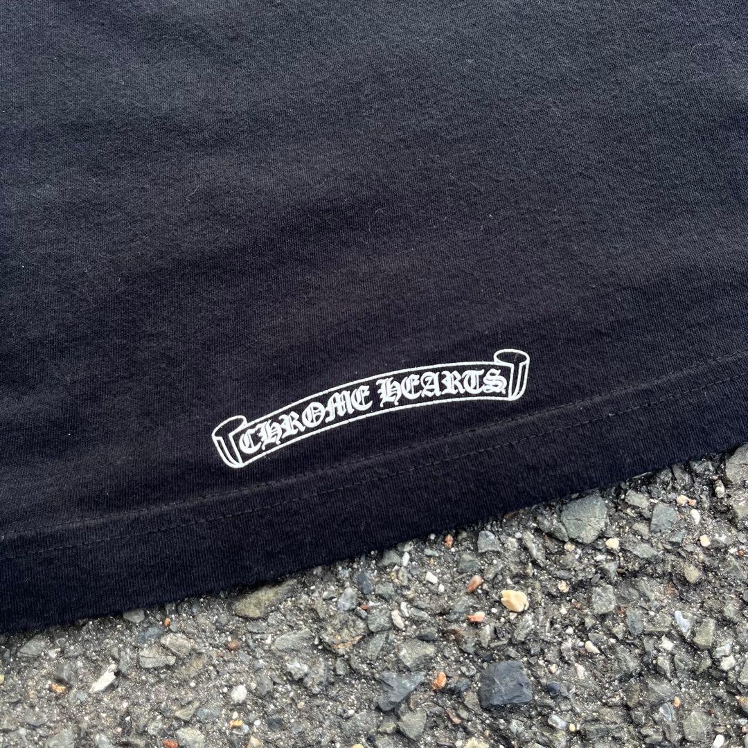 CHROME HEARTS クロムハーツ　ネックロゴ　ロンT ブラック　正規品