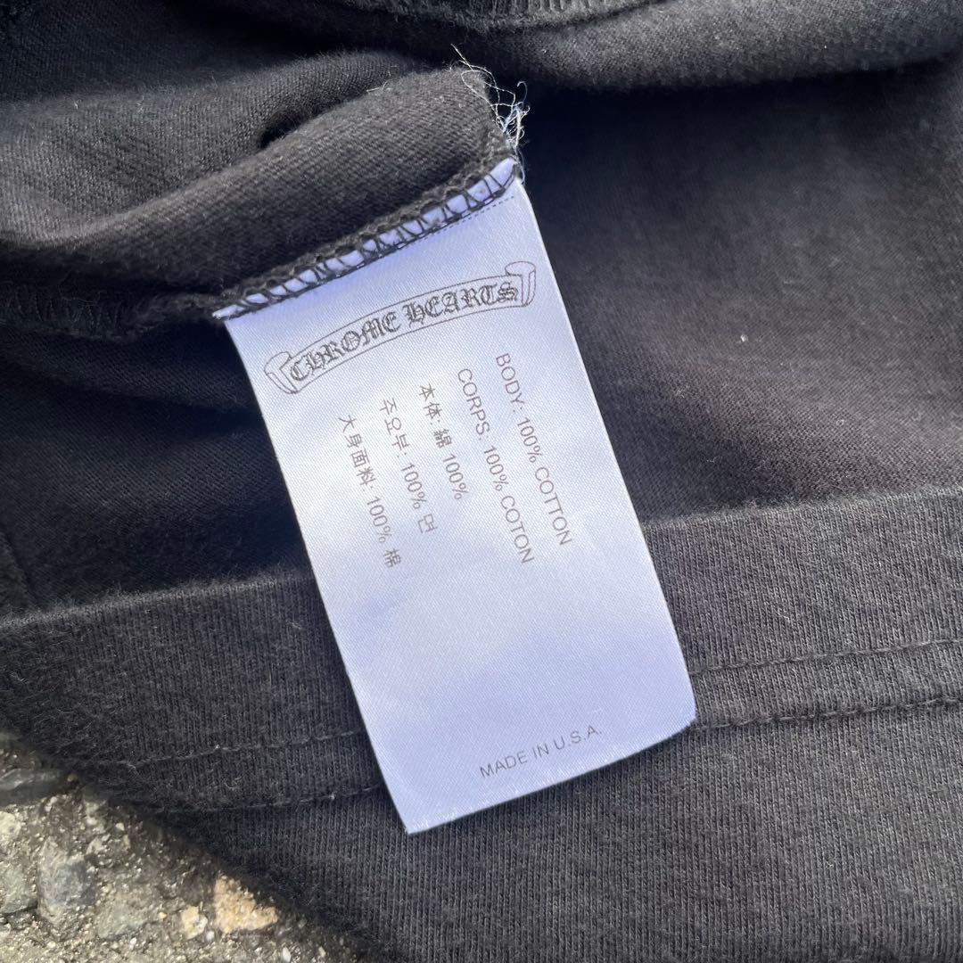 CHROME HEARTS クロムハーツ　ネックロゴ　ロンT ブラック　正規品