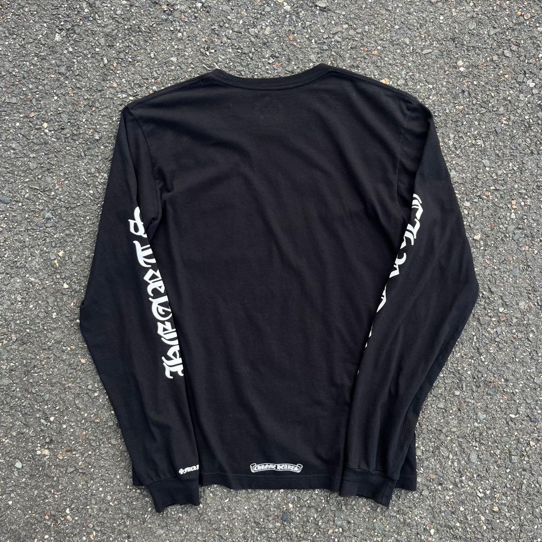 CHROME HEARTS クロムハーツ　ネックロゴ　ロンT ブラック　正規品
