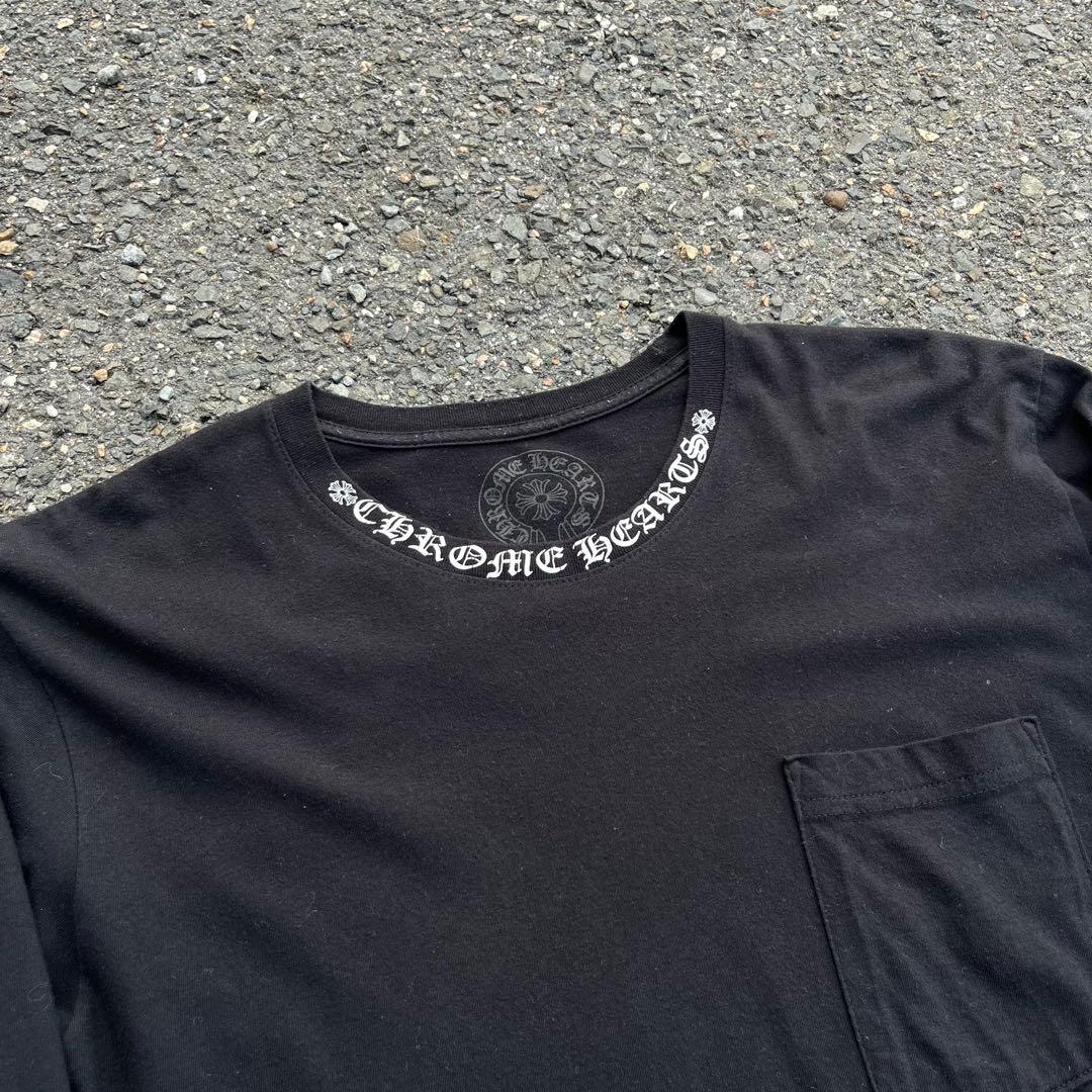 CHROME HEARTS クロムハーツ　ネックロゴ　ロンT ブラック　正規品