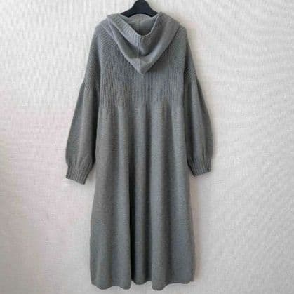 EPOCA エポカ　フード付きニットワンピース40☆イエナ　ロペ　ブルーレーベル