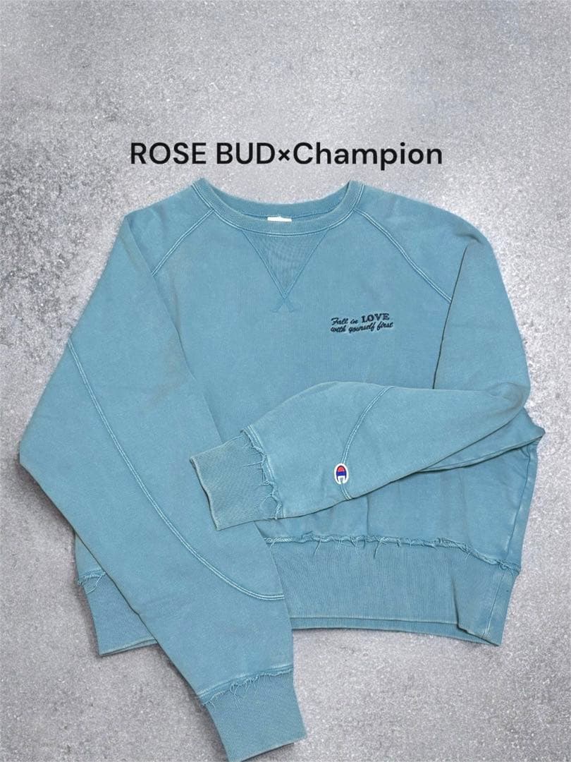 【yuyu】新品12月最新作ROSE BUD×Champion スウェット