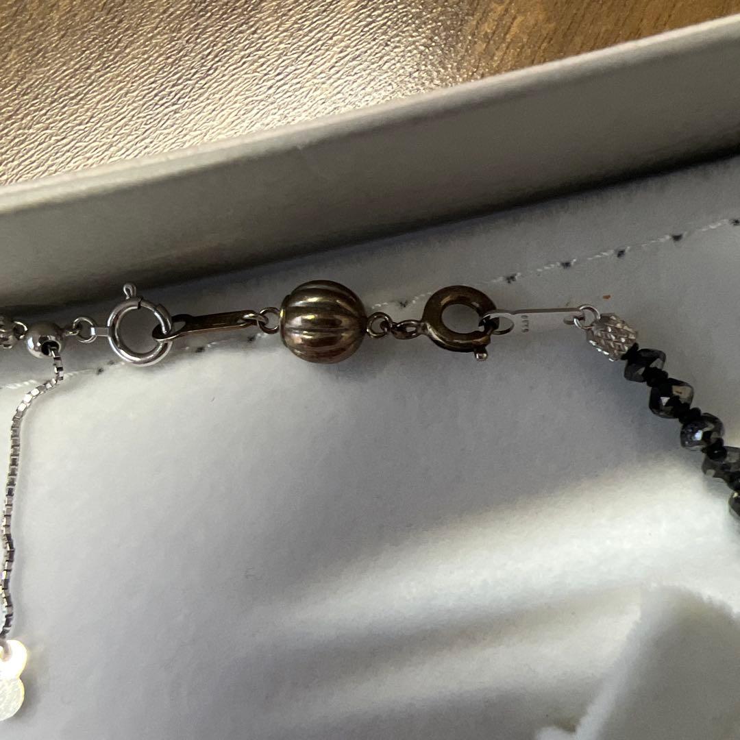 ブラックダイヤモンド　K18WGネックレス