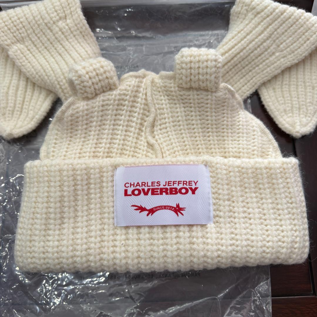 CHARLES JEFFREY LOVERBOY クリーム ニット帽