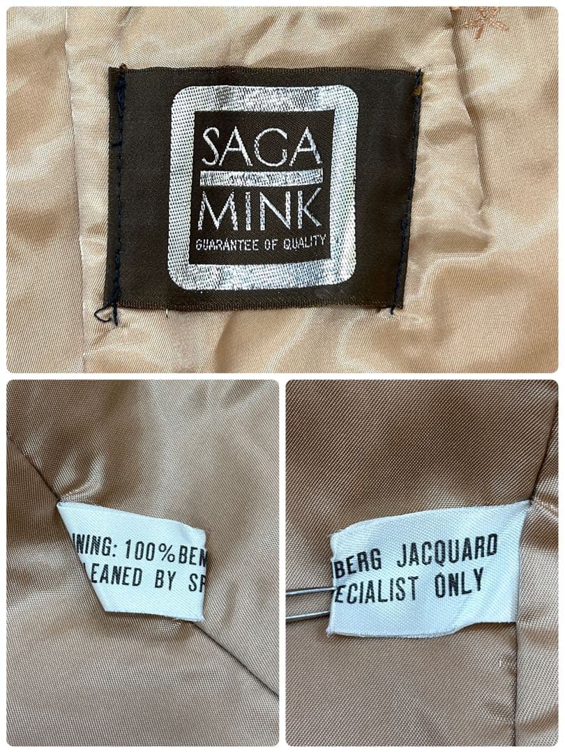 高級 SAGAMINK パステルミンク ポンチョ 鼬 毛皮 レディース