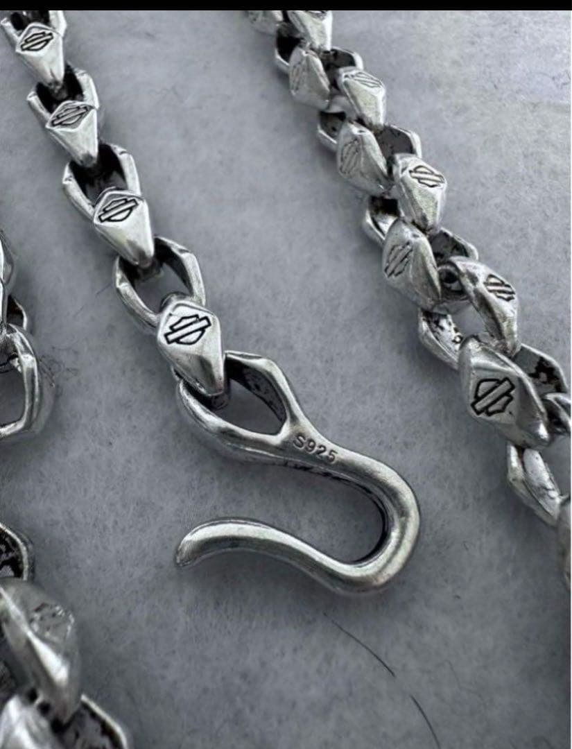 シルバー925 ヴィンテージ ハーレー　ネックレス　ウォレットチェーン即時発送！