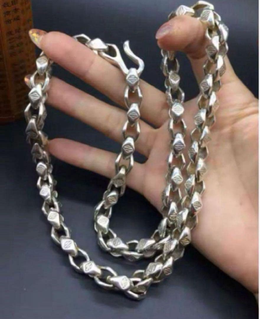 シルバー925 ヴィンテージ ハーレー　ネックレス　ウォレットチェーン即時発送！