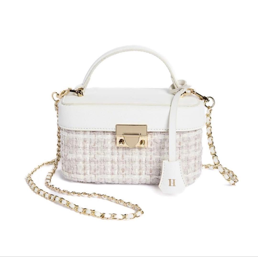 バッグ Herlipto Tweed Chain Vanity Bag