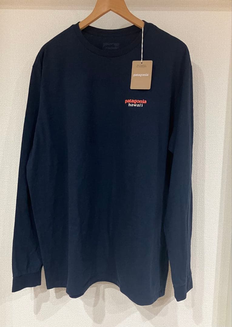 【新品 未使用ダグ付き】Patagoniaパームツリーロゴ ロンT XL
