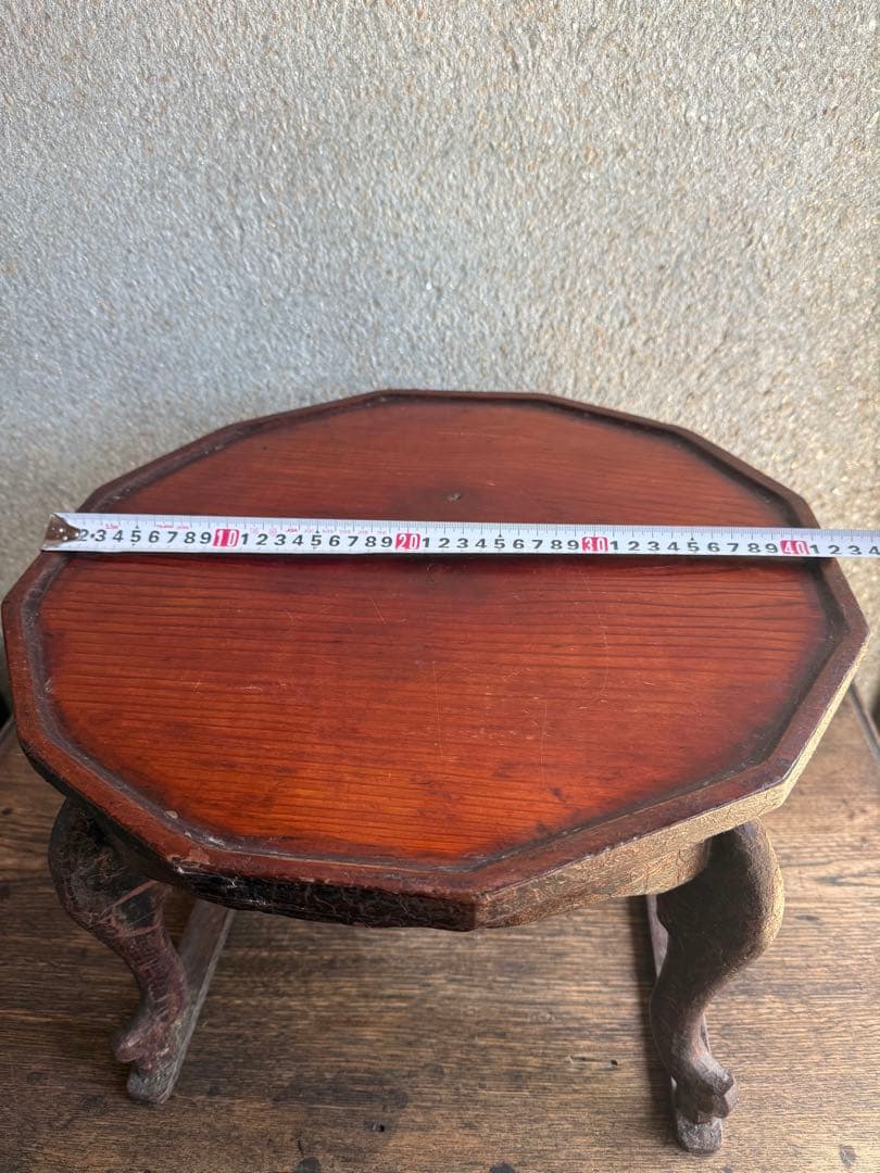 李朝　ソバン　１２角　李朝膳　バンダジ　白磁