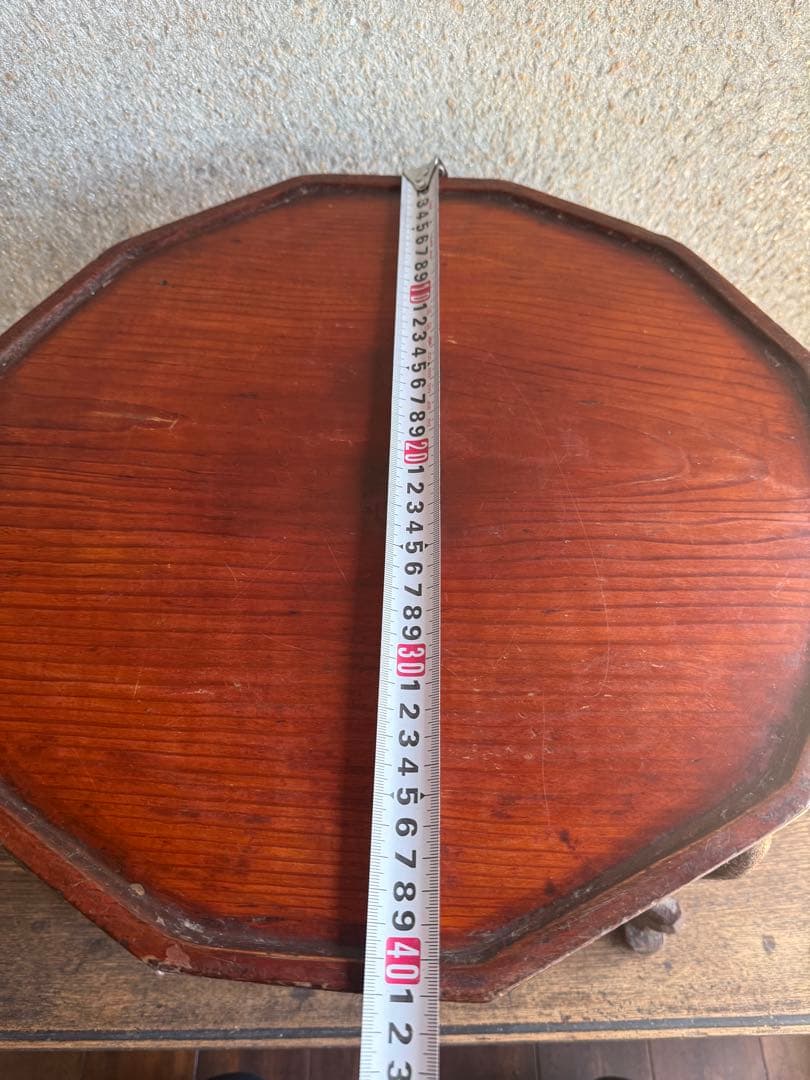 李朝　ソバン　１２角　李朝膳　バンダジ　白磁