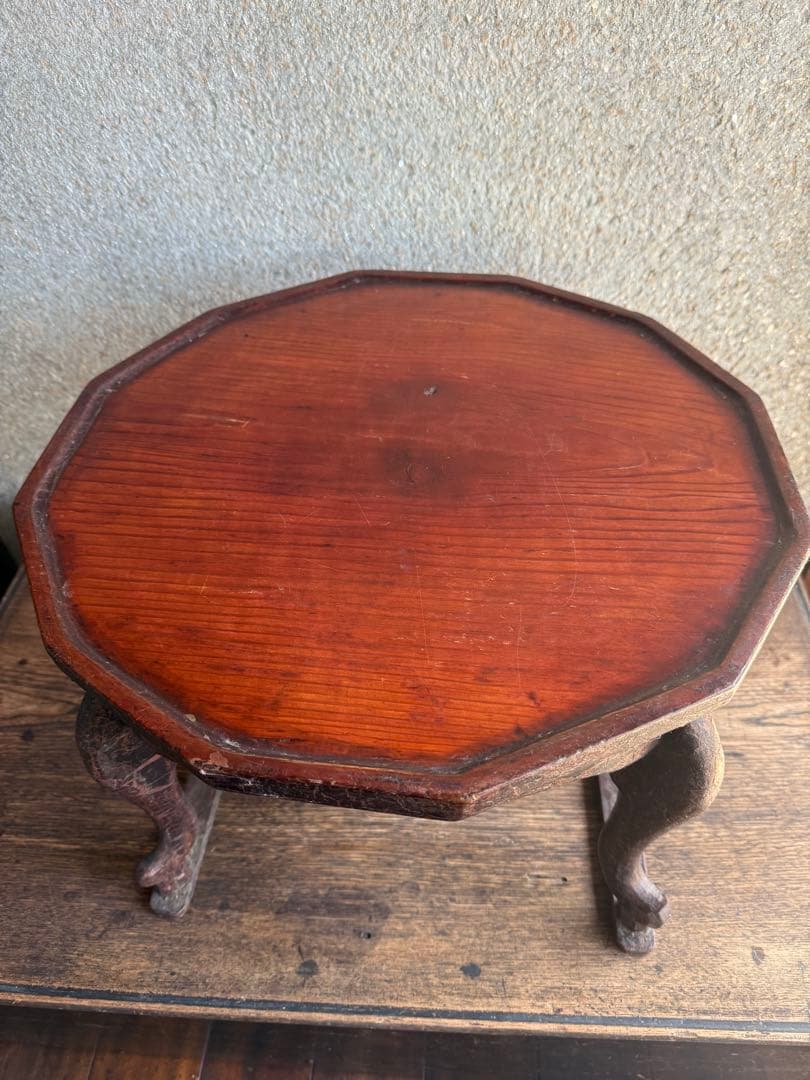 李朝　ソバン　１２角　李朝膳　バンダジ　白磁