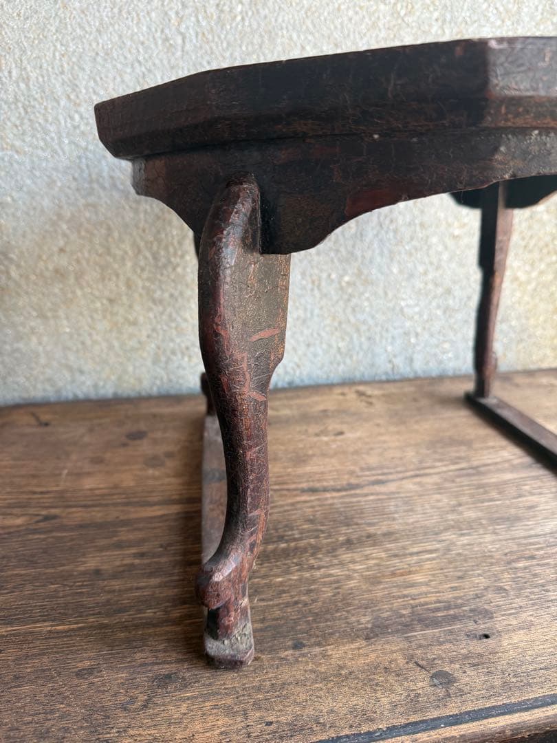 李朝　ソバン　１２角　李朝膳　バンダジ　白磁