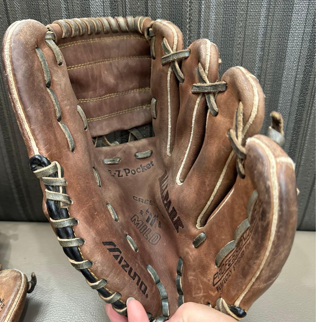ミズノ野球プロフェッショナルモデル E-Z Pocket 左手グローブ 2個本革