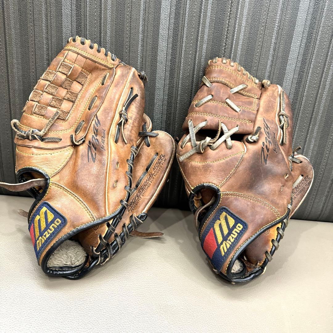 ミズノ野球プロフェッショナルモデル E-Z Pocket 左手グローブ 2個本革