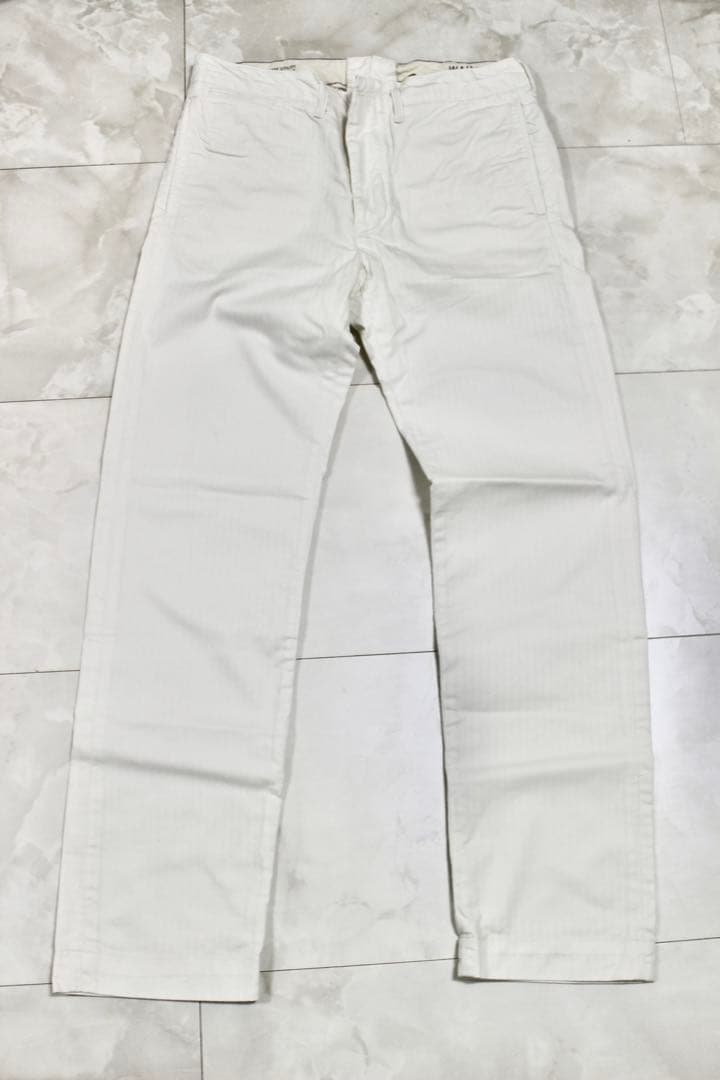 RRL ヘリンボーン ツイル　オフィサーズ　パンツ　ホワイト　本日限定価格！
