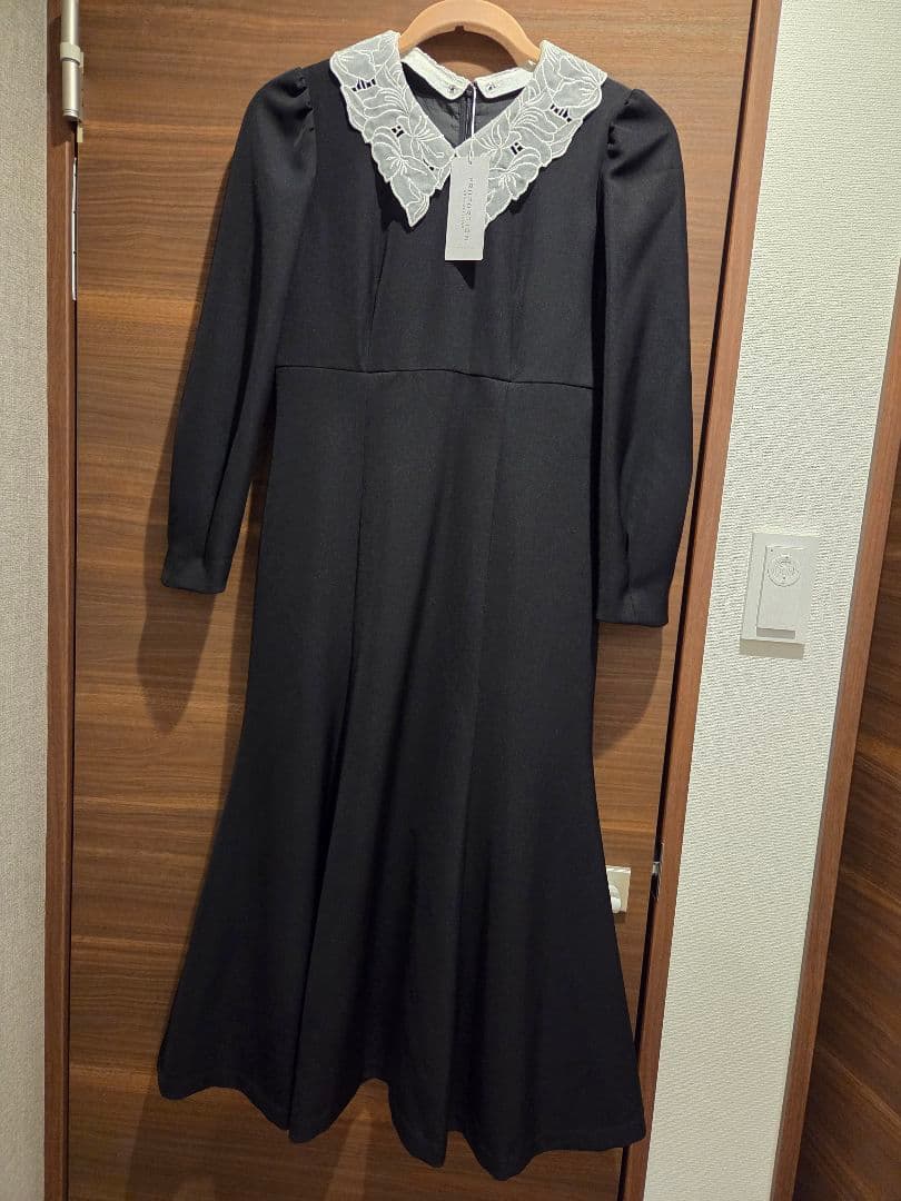 プロポーションドレッシング　 レースカラーマーメイドワンピース M