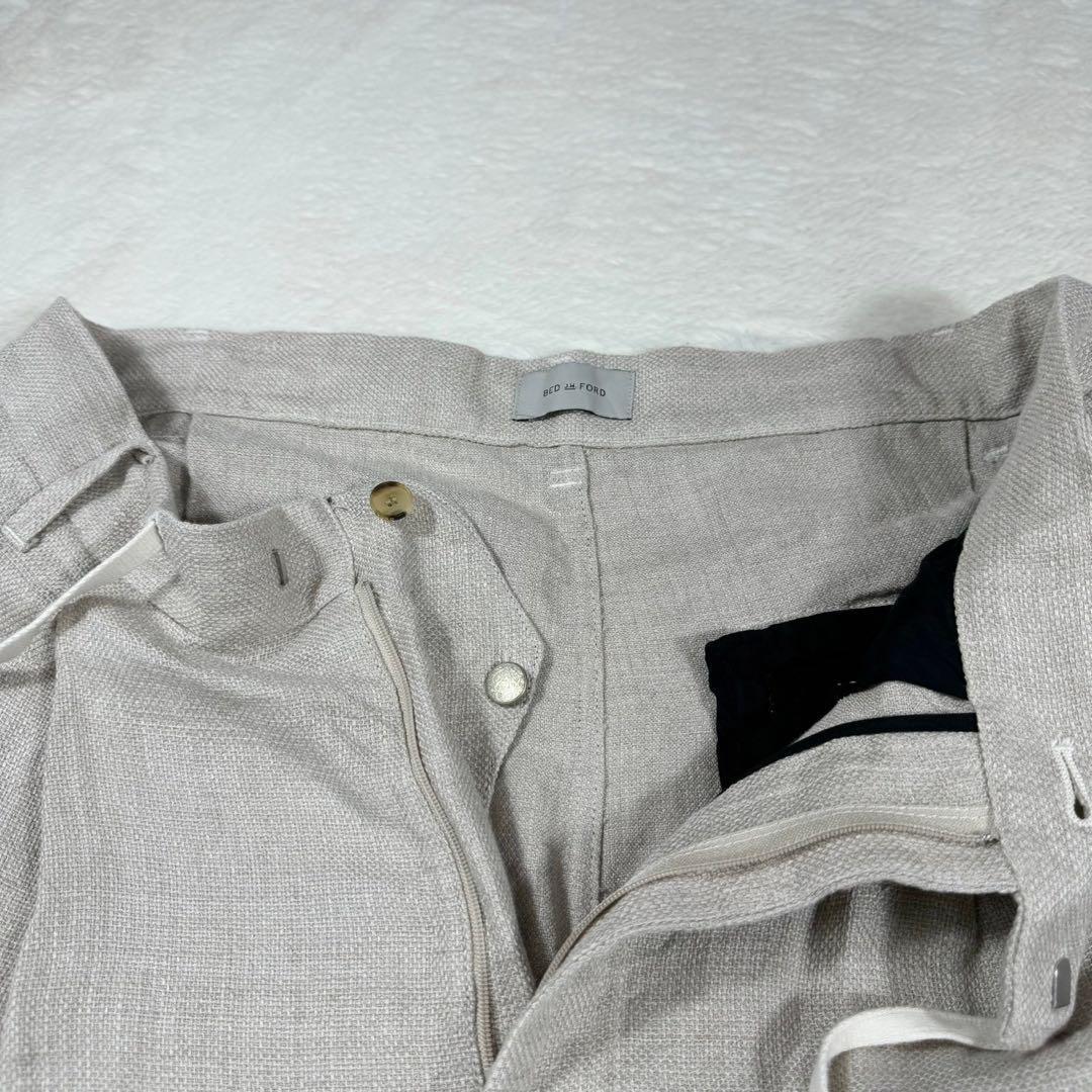 BED J.W FORD ベッドフォード リネン カーゴパンツ レザーベルト 1