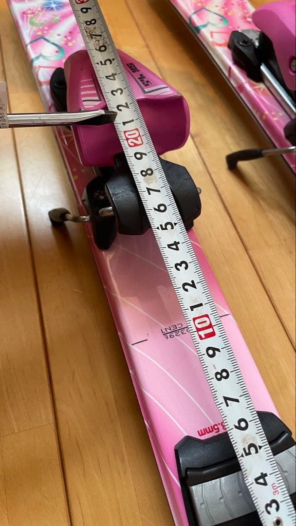 カービングスキー板106cmセットビンディングストックkazamaピンク