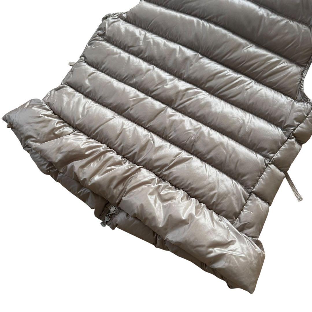 タグ付き エムズグレイシー ダウンベスト リボン ベージュ 38サイズ