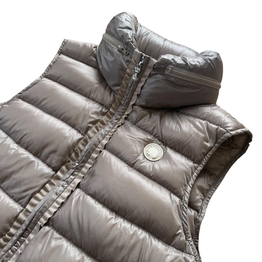 タグ付き エムズグレイシー ダウンベスト リボン ベージュ 38サイズ