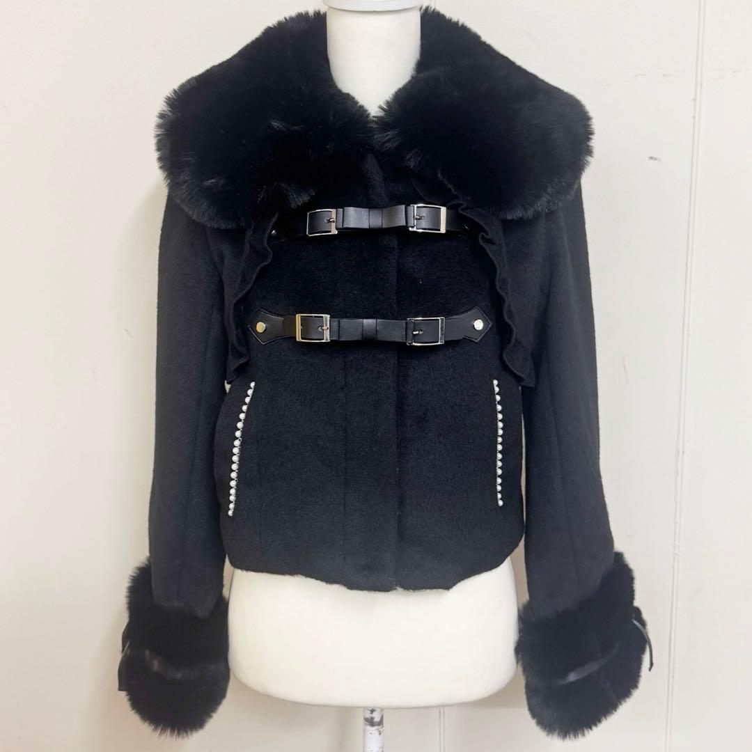 完売品【MA*RS】【さきまるちゃんコラボ】リボンベルトショートコート