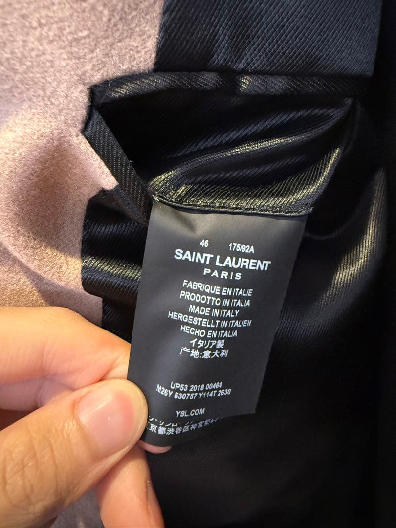 SAINT LAURENT サンローラン チェスターコート 46 ウールカシミア